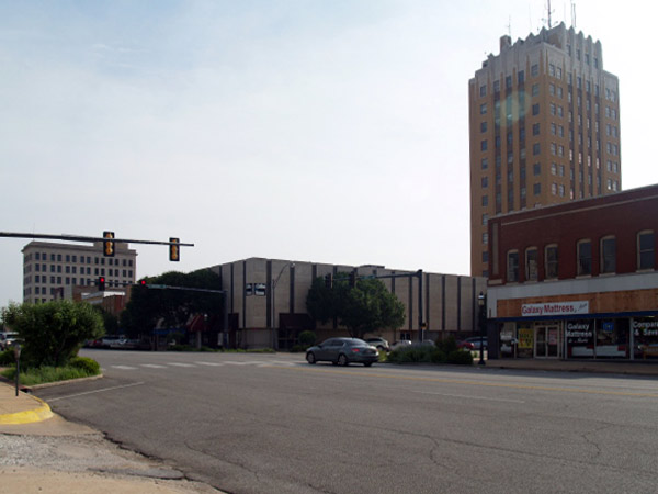 photo of downtown with fixed perspective