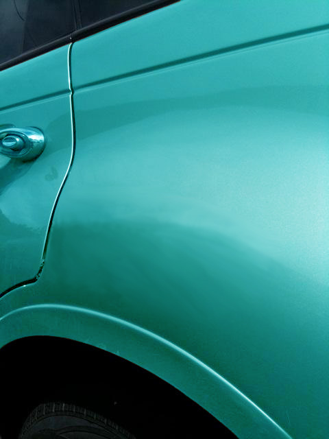 candy turquoise color on smoothed fender