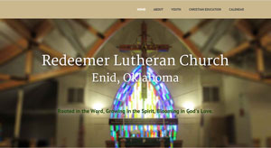 Redeemer Lutheran site screenshot
